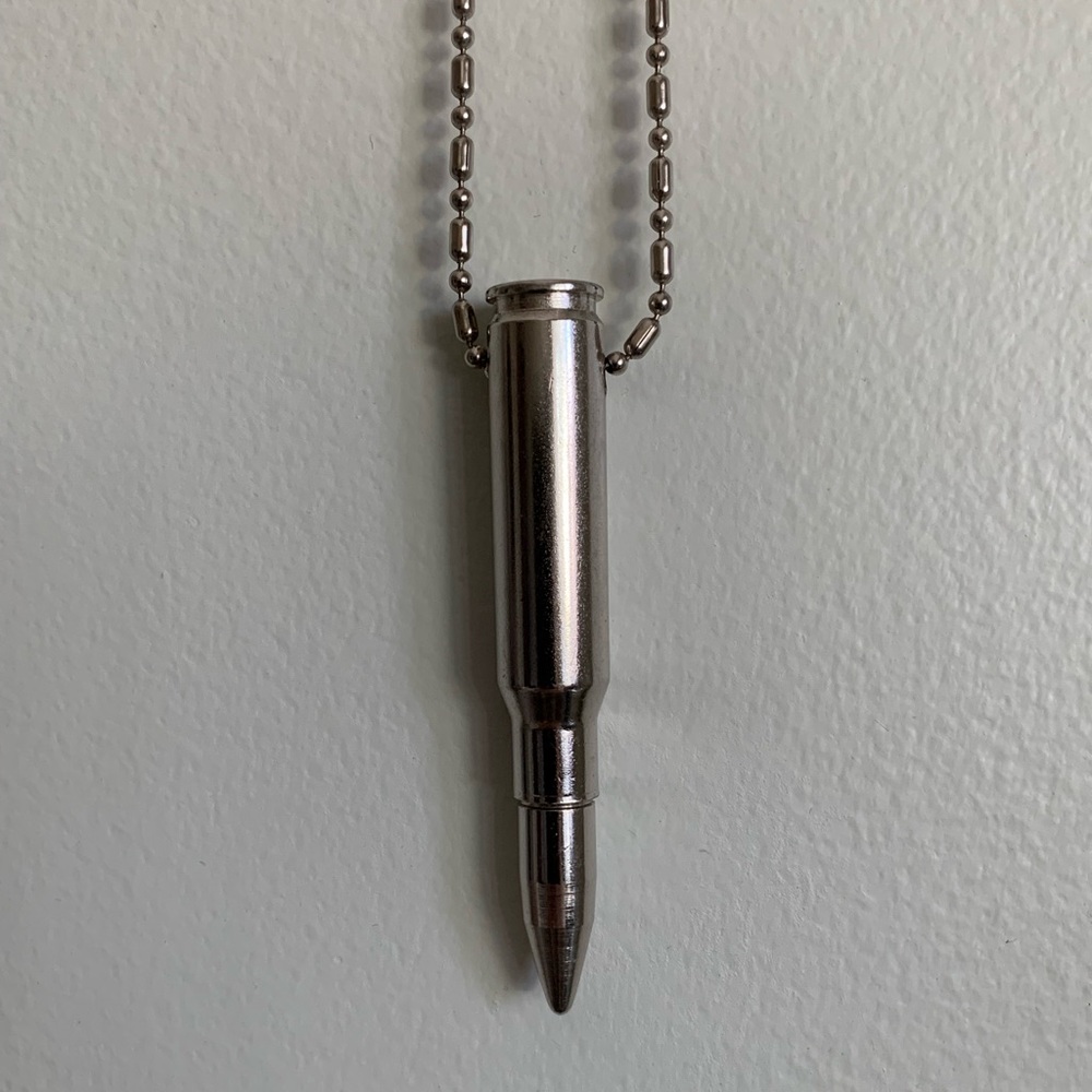 New vintage silver bullet necklace - Picture 5 of 10